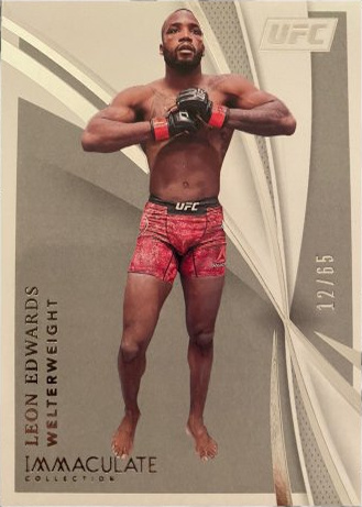 Leon Edwards 2021 Panini Immaculate UFC Base #45 Platinum
