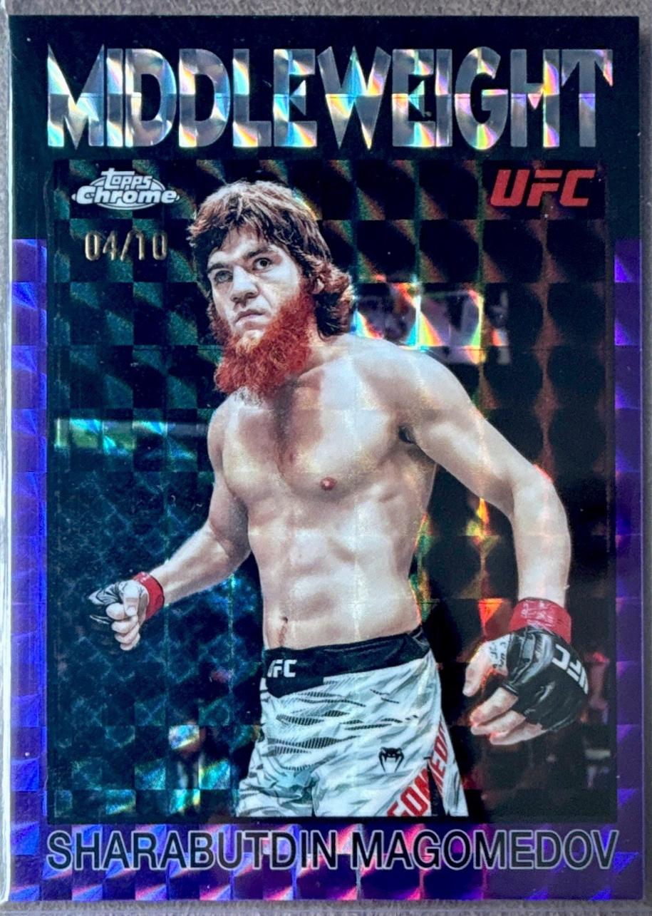 Shara Magomedov 2026 Topps Chrome UFC 1986 Topps #86-13 Purple Geometric Refractor