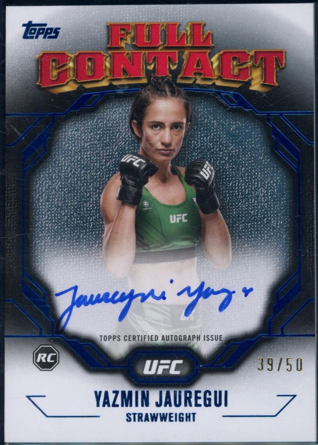 Yazmin Jauregui 2024 Topps Knockout UFC Full Contact Autographs #FCA-YJI Blue