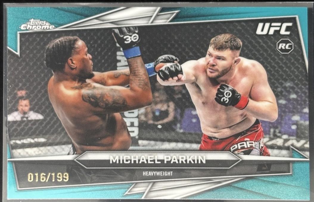 Michael Parkin 2026 Topps Chrome UFC Base #52 Aqua Refractor