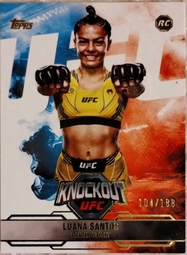 Luana Santos 2025 Topps Knockout UFC Base #35 Gold
