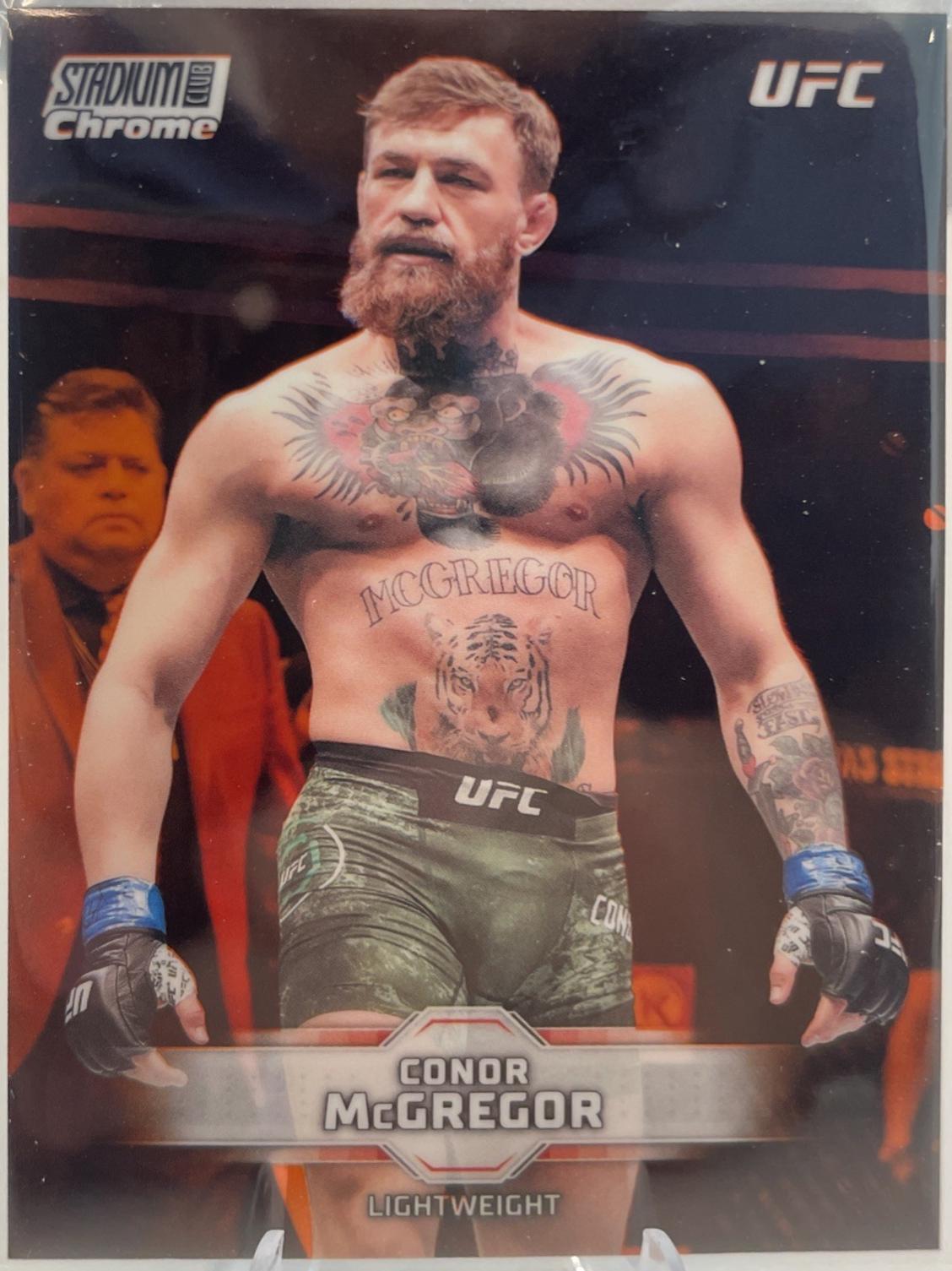 Conor McGregor 2026 Topps Stadium Club UFC Chrome Base #CB-5 Orange Refractor