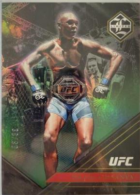 Israel Adesanya 2023 Panini Chronicles UFC Base Limited #211 Green