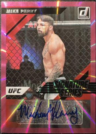Mike Perry 2022 Panini Donruss UFC Signature Series #7 Purple Laser
