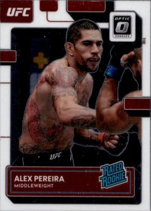 Alex Pereira 2023 Panini Donruss Optic UFC Base #108 Gold Vinyl