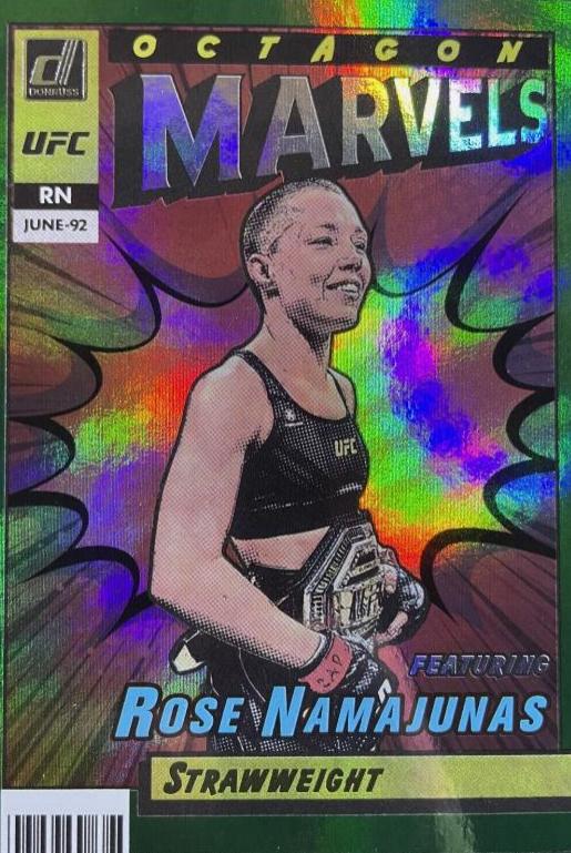 Rose Namajunas 2022 Panini Donruss UFC Octagon Marvels #9 Green
