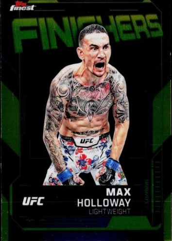 Max Holloway 2025 Topps Finest UFC Finishers #FN-13 Red Refractor