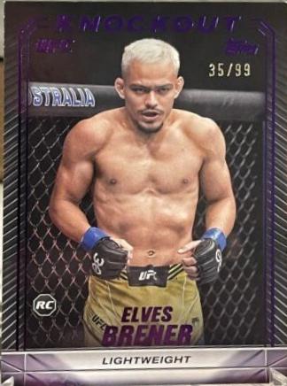 Elves Brener 2024 Topps Knockout UFC Base #80 Purple