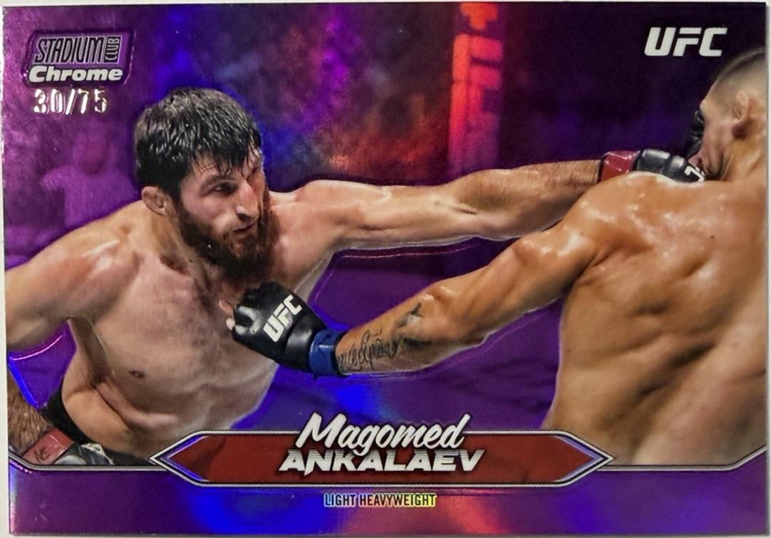 Magomed Ankalaev 2025 Topps Stadium Club UFC Base Chrome #C-177 Green Refractor