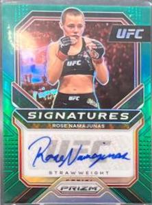Rose Namajunas 2021 Panini Prizm UFC Signatures #16 Green