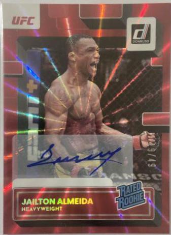 Jailton Almeida 2023 Panini Donruss UFC Rated Rookies Signatures #218 Red Laser
