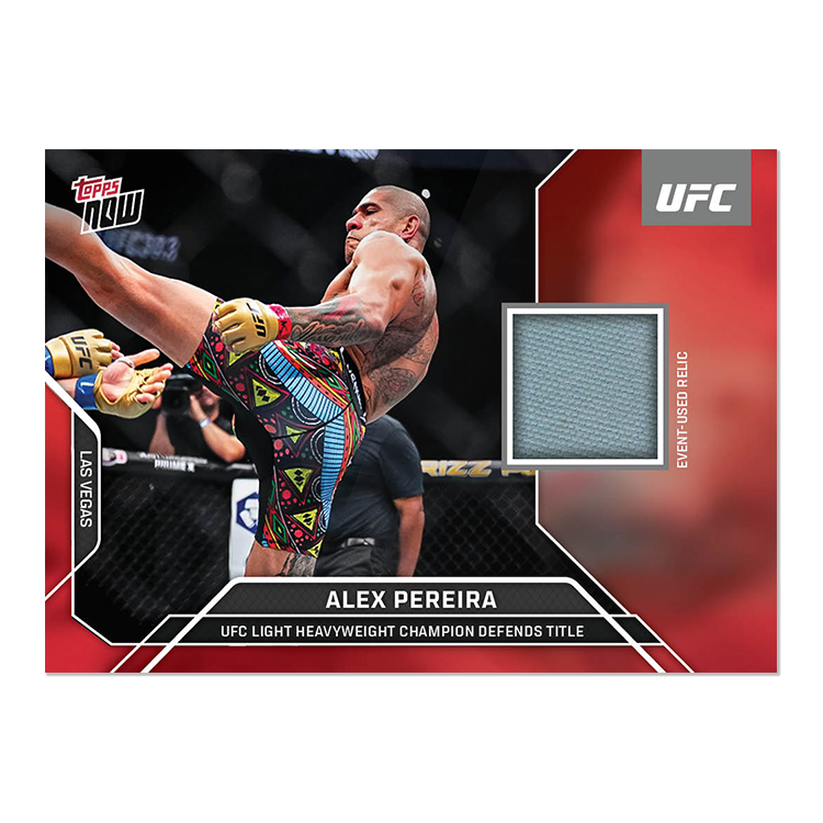 Alex Pereira Topps Now UFC Event-used Mat Relics #12A Red