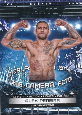 Alex Pereira 2024 Topps Knockout UFC Lights (Lights, Camera, Action) #LTS-11 Platinum