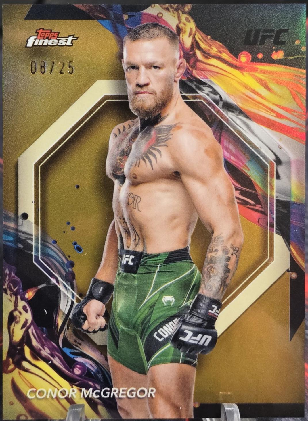 Conor McGregor 2024 Topps Finest UFC Base Uncommon #151 Gold Refractor