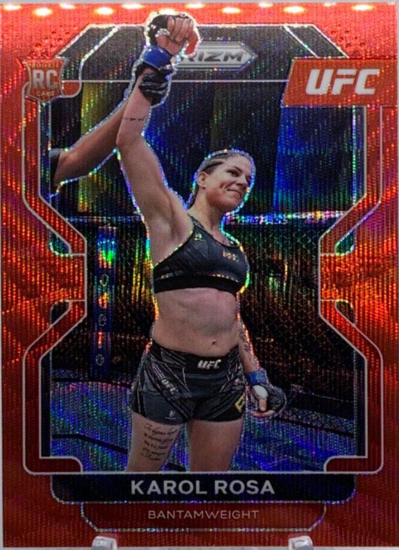 Karol Rosa 2022 Panini Prizm UFC Base #166 Ruby Wave