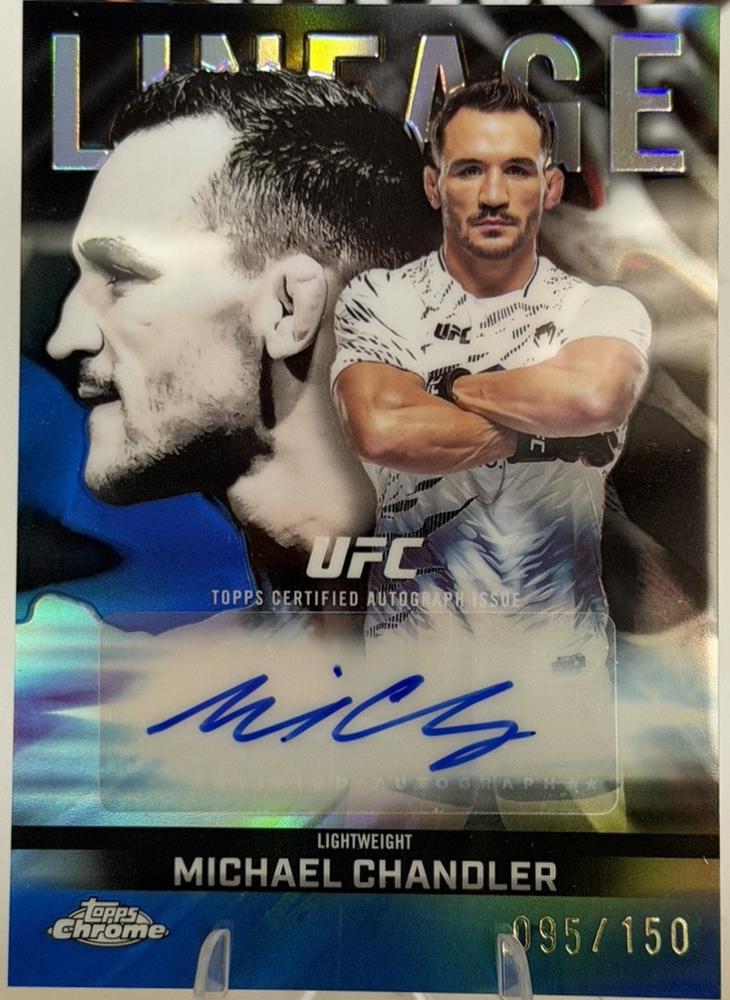 Michael Chandler 2026 Topps Chrome UFC Chrome Lineage Autographs #CCA-MC Blue Refractor