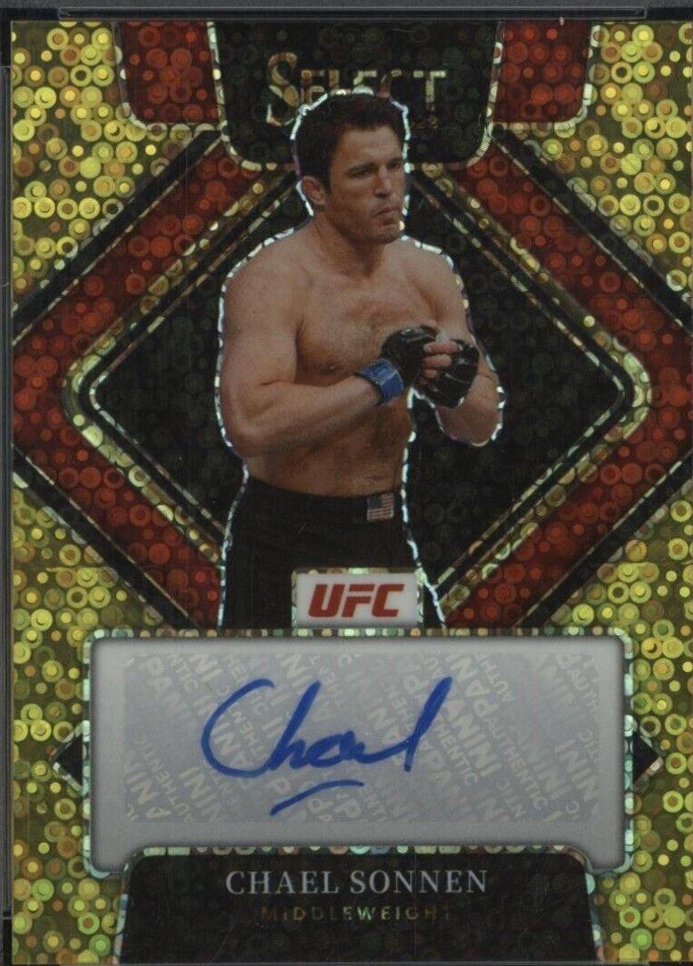 Chael Sonnen 2022 Panini Select UFC Signatures #14 Gold Disco