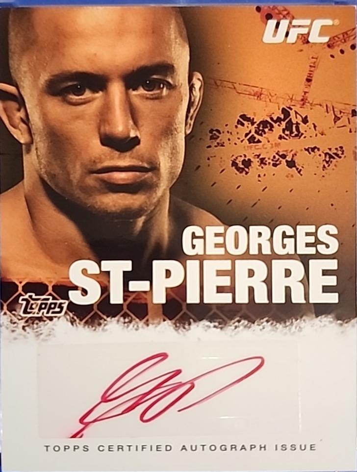 Georges St-Pierre 2010 Topps UFC Fighter and Personalities Autographs #FA-GSP Red
