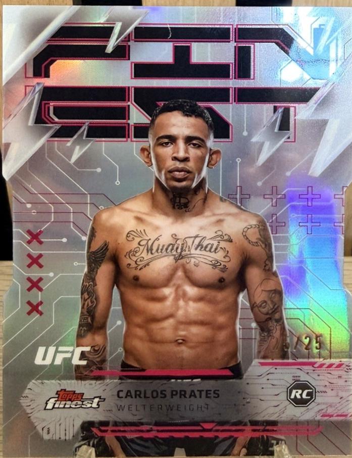 Carlos Prates 2025 Topps Finest UFC Base Rare #226 Die-Cut Refractor