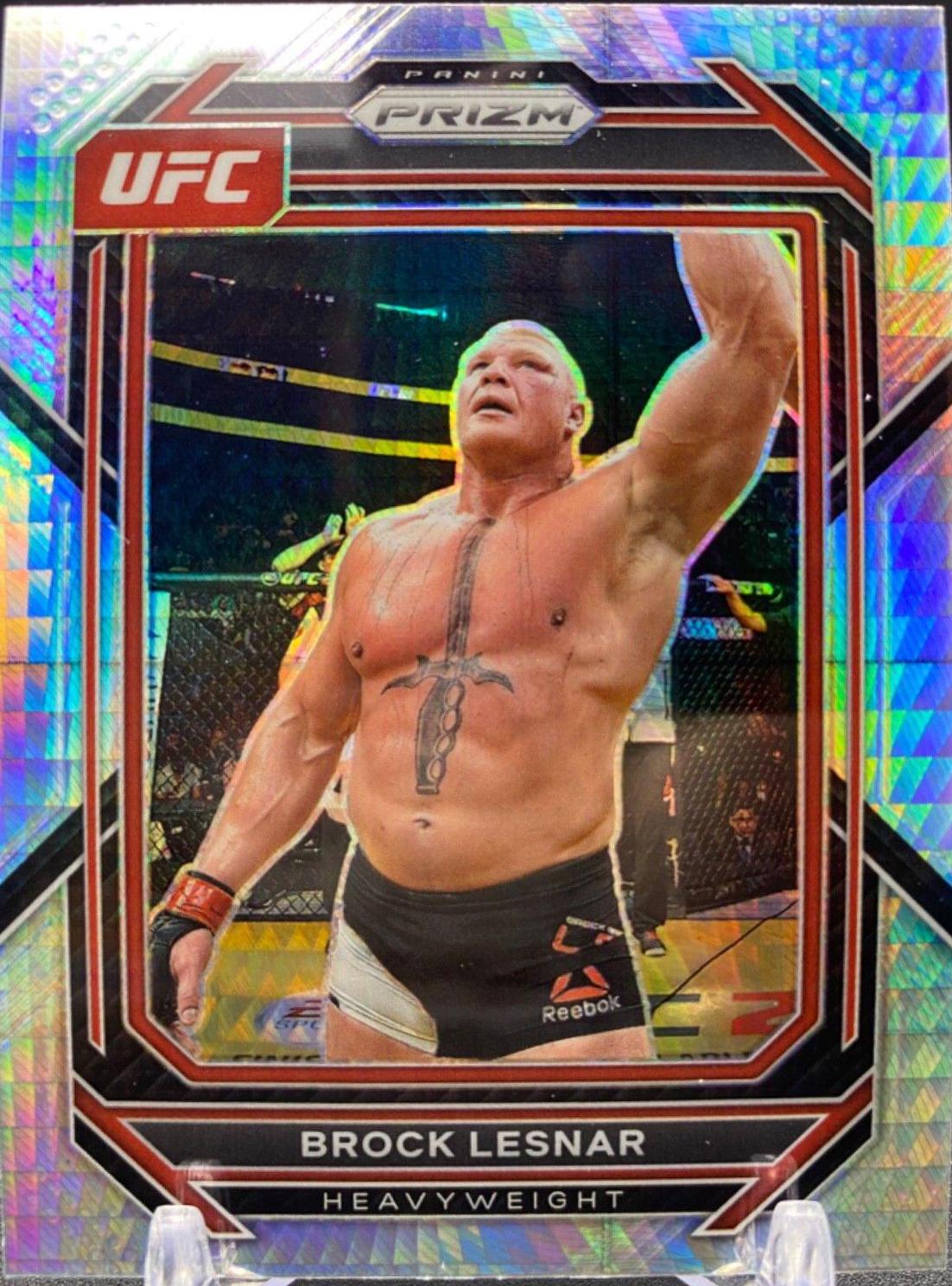 Brock Lesnar 2023 Panini Prizm UFC Base #143 Hyper