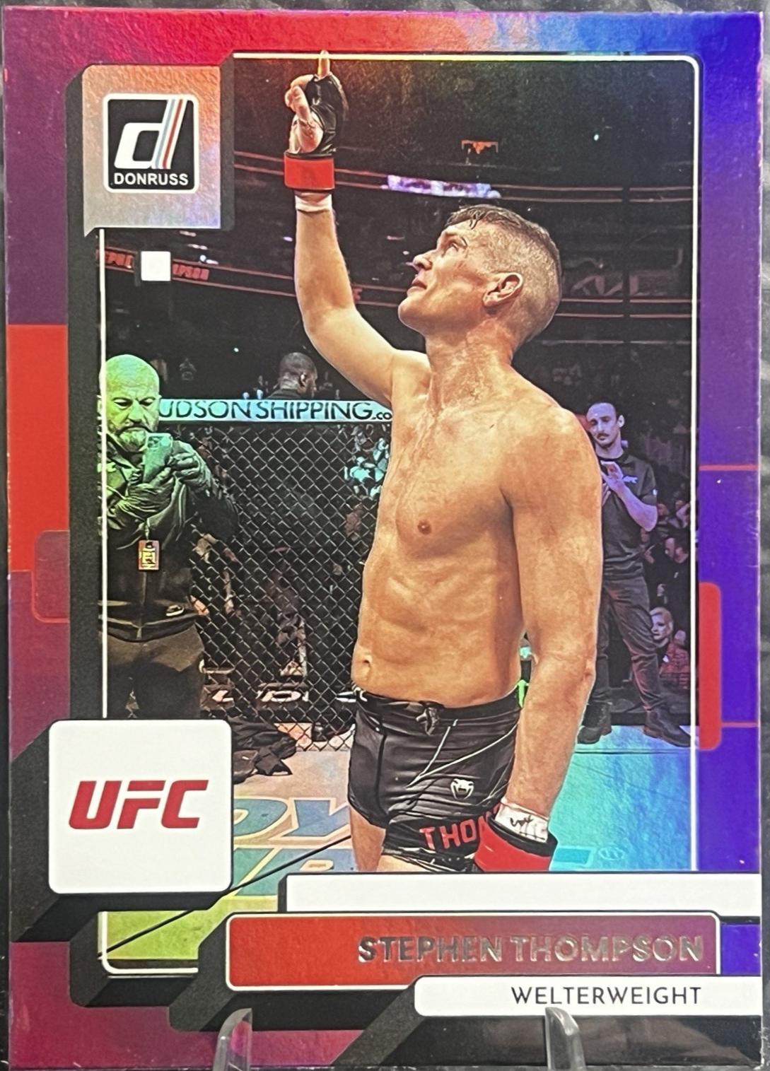 Stephen Thompson 2023 Panini Donruss UFC Base #139 Purple Flood