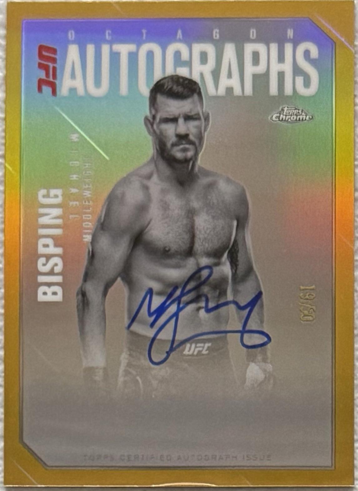 Michael Chandler 2025 Topps Chrome UFC UFC Signatures #SIG-MC Gold Refractor