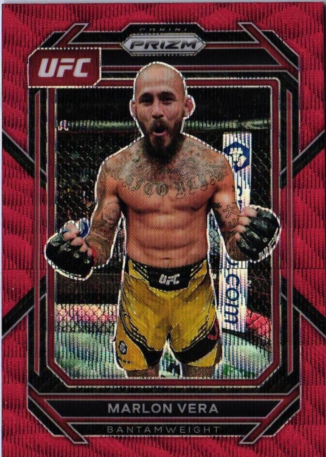 Marlon Vera 2023 Panini Prizm UFC Base #122 Ruby Wave