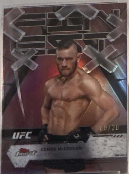 Conor McGregor 2025 Topps Finest UFC Base Common #89 Red Black Vapor Refractor