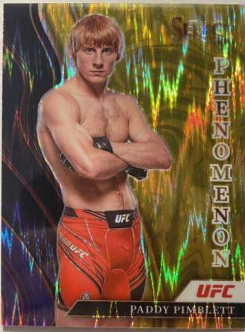 Paddy Pimblett 2022 Panini Select UFC Phenomenon #25 Gold Flash