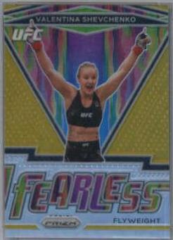 Valentina Shevchenko 2021 Panini Prizm UFC Fearless #13 Gold