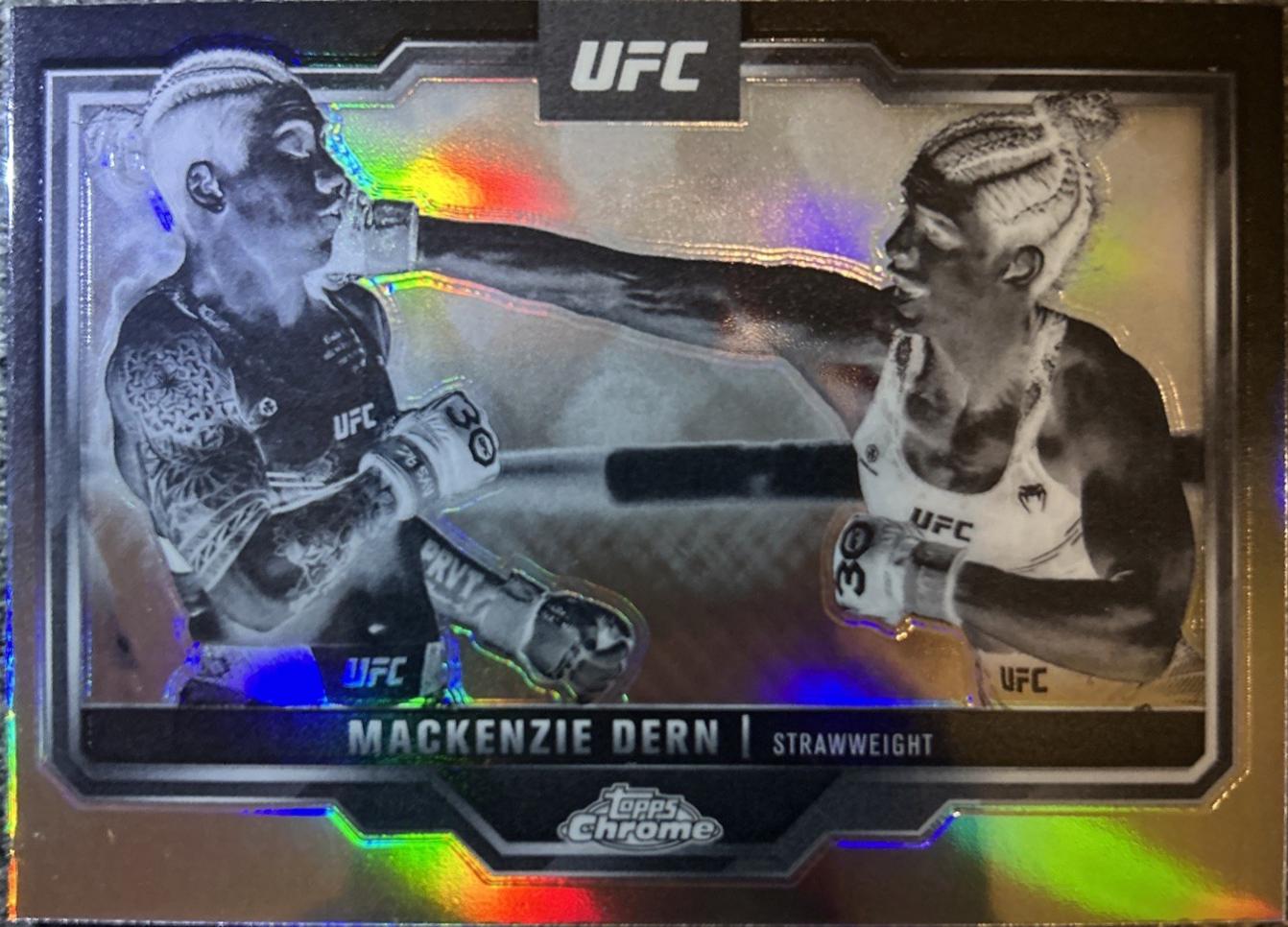 Mackenzie Dern 2025 Topps Chrome UFC Base #183 Negative Refractor
