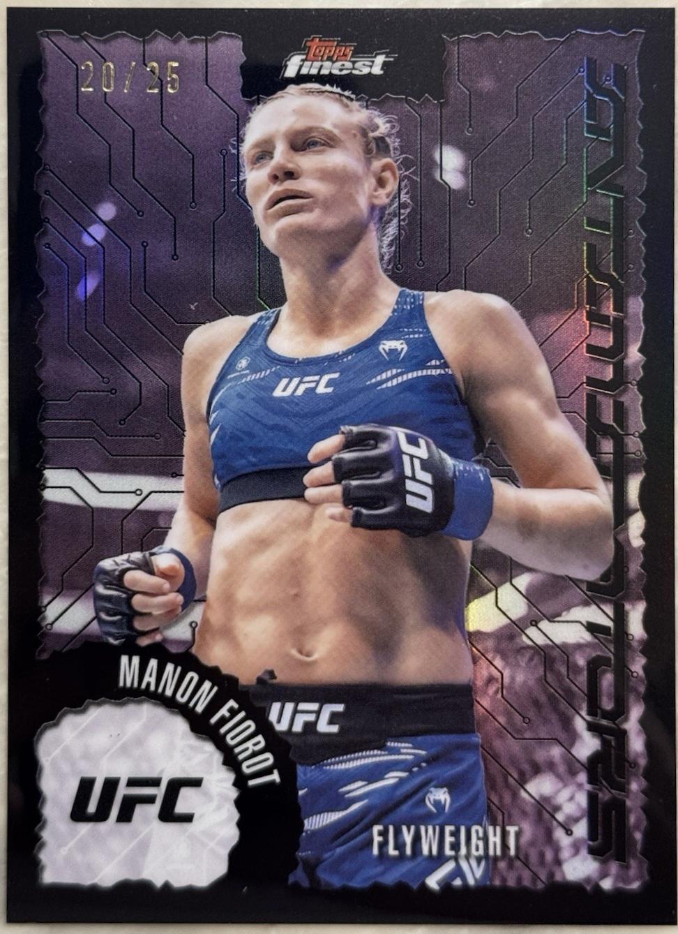 Manon Fiorot 2025 Topps Finest UFC Intimidators #IT-12 Black Refractor