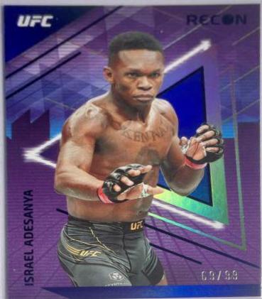 Israel Adesanya 2022 Panini Chronicles UFC Base Recon #235 Green