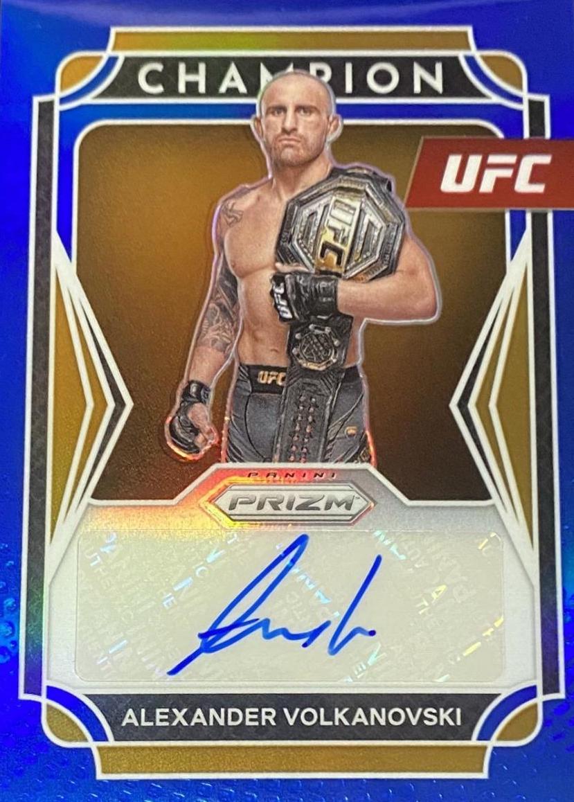 Alexander Volkanovski 2022 Panini Prizm UFC Champion Signatures #8 Blue