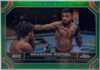 Brandon Royval 2024 Topps Chrome UFC Base #31 Green Refractor
