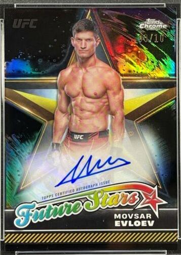 Movsar Evloev 2024 Topps Chrome UFC Future Stars Autographs #FSA-MEV Superfractor