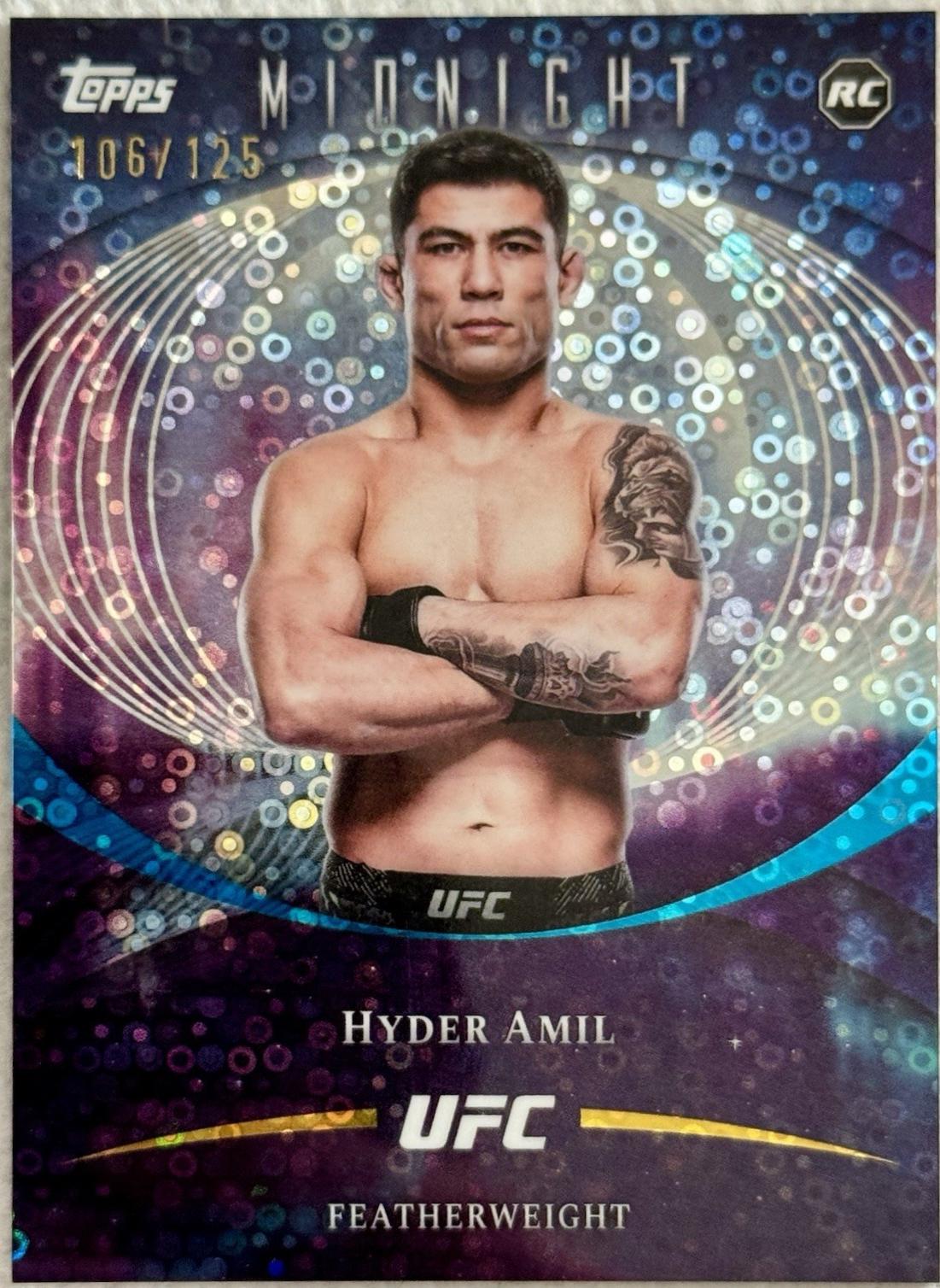 Hyder Amil 2026 Topps Midnight UFC Base #21 Morning