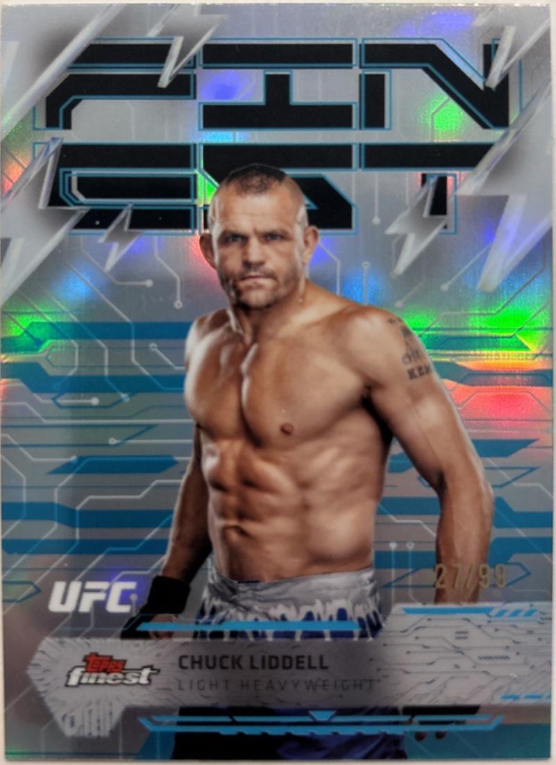 Chuck Liddell 2025 Topps Finest UFC Base Rare #266 Blue Refractor