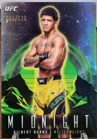 Gilbert Burns 2024 Topps Midnight UFC Base #38 Morning