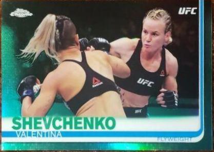 Valentina Shevchenko 2019 Topps Chrome UFC Base #63 Refractor