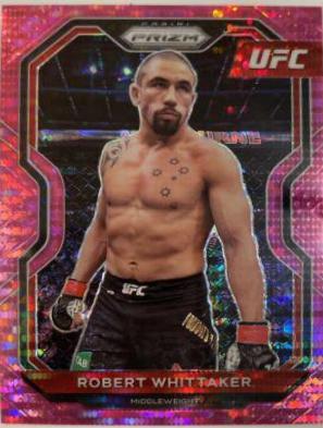 Robert Whittaker 2021 Panini Prizm UFC Base #11 Pink Pulsar