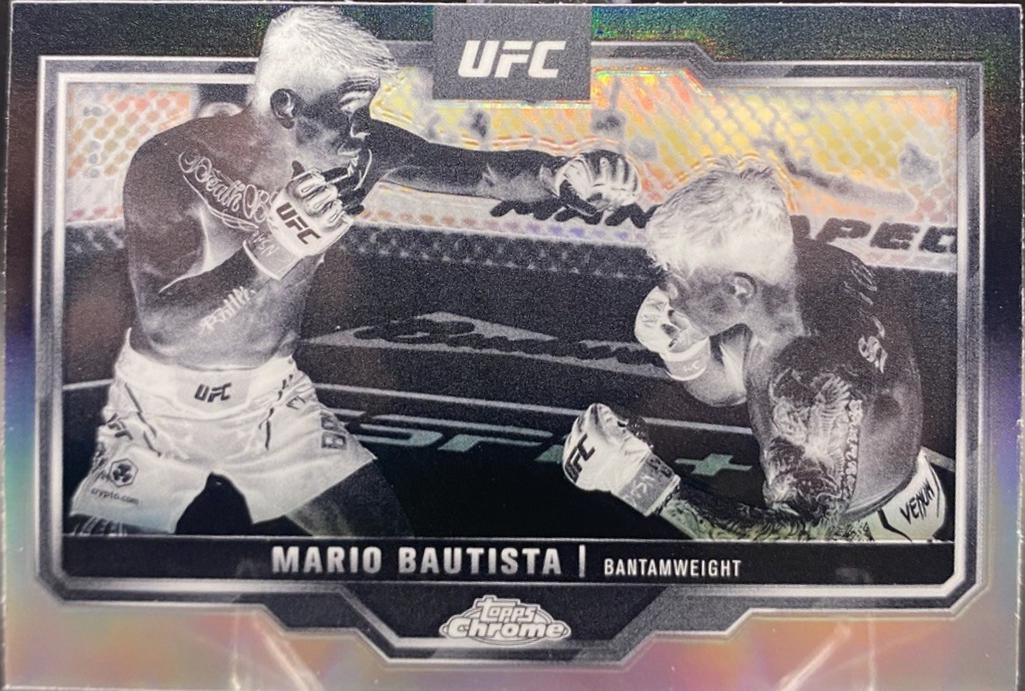 Mario Bautista 2025 Topps Chrome UFC Base #98 Negative Refractor