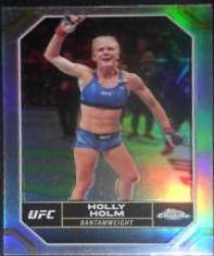 Holly Holm 2024 Topps Chrome UFC Base #74 Refractor