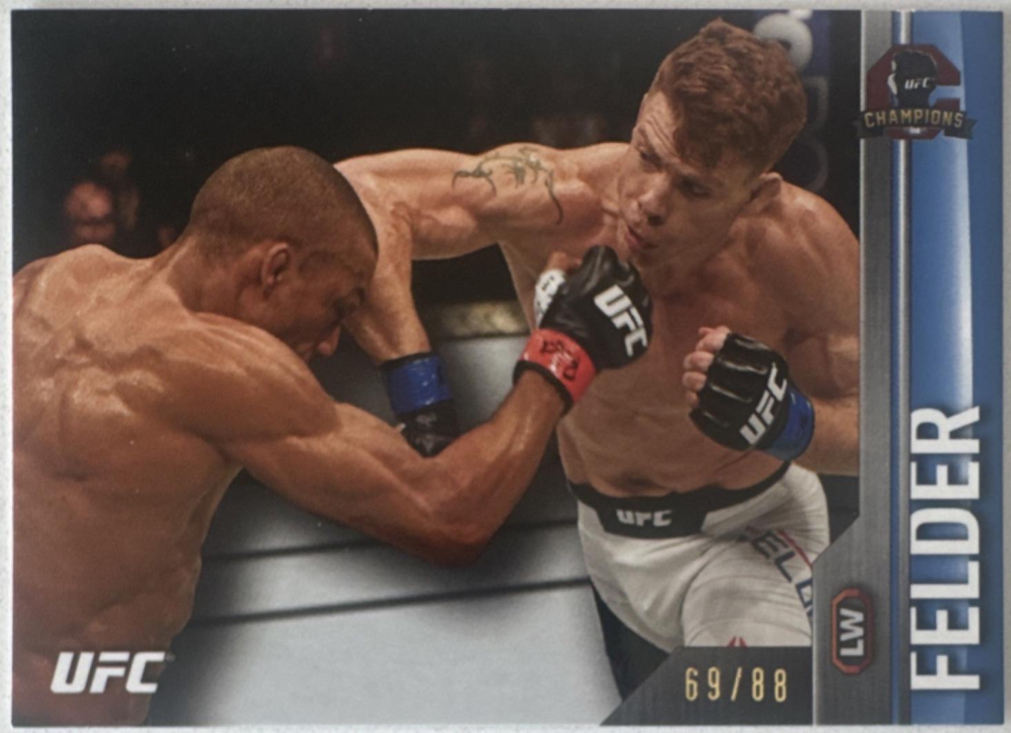 Paul Felder 2015 Topps UFC Champions Base #62 Blue