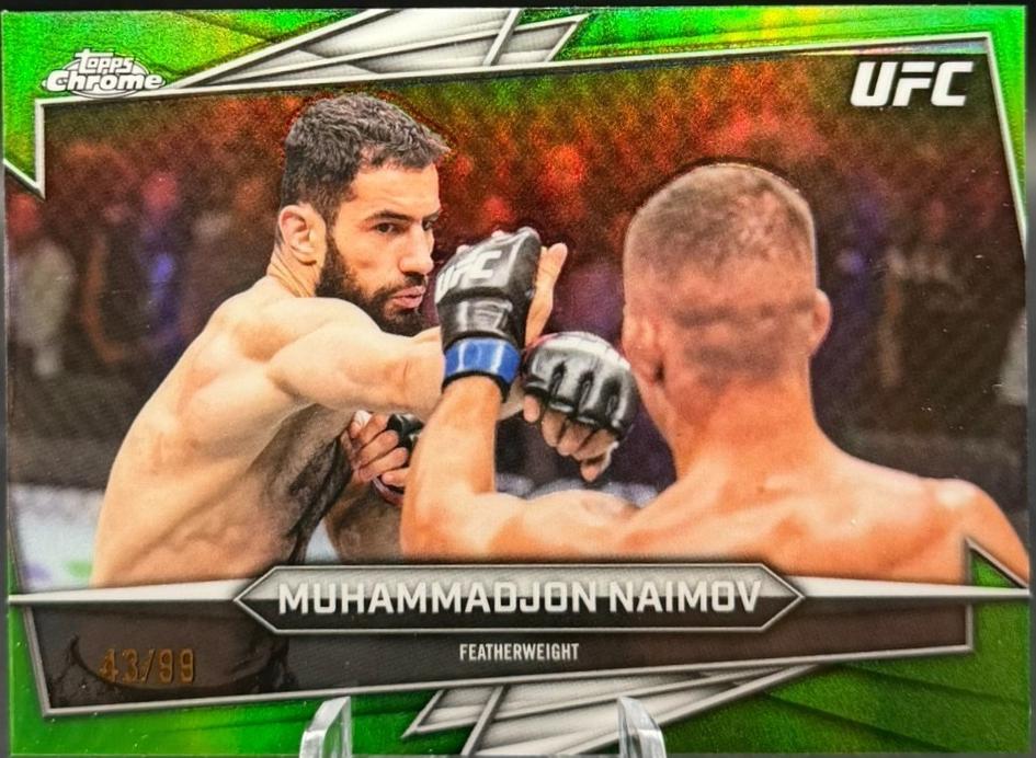 Muhammadjon Naimov 2026 Topps Chrome UFC Base #51 Green Refractor