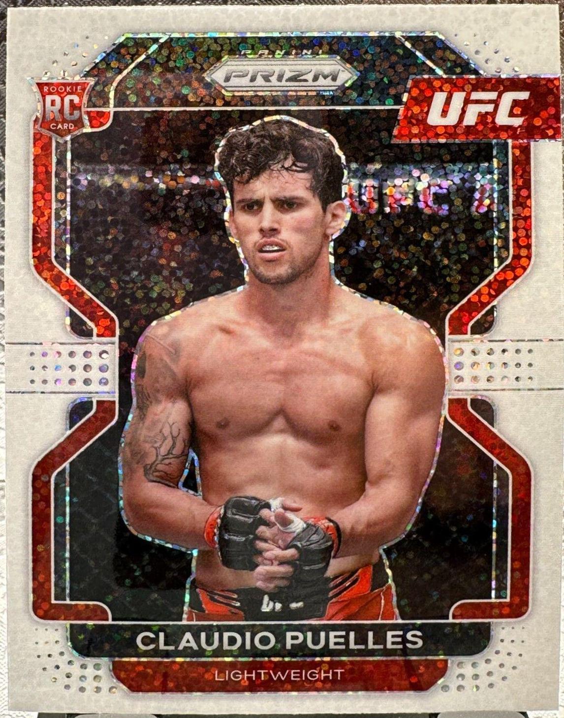 Claudio Puelles 2022 Panini Prizm UFC Base #111 White Sparkle