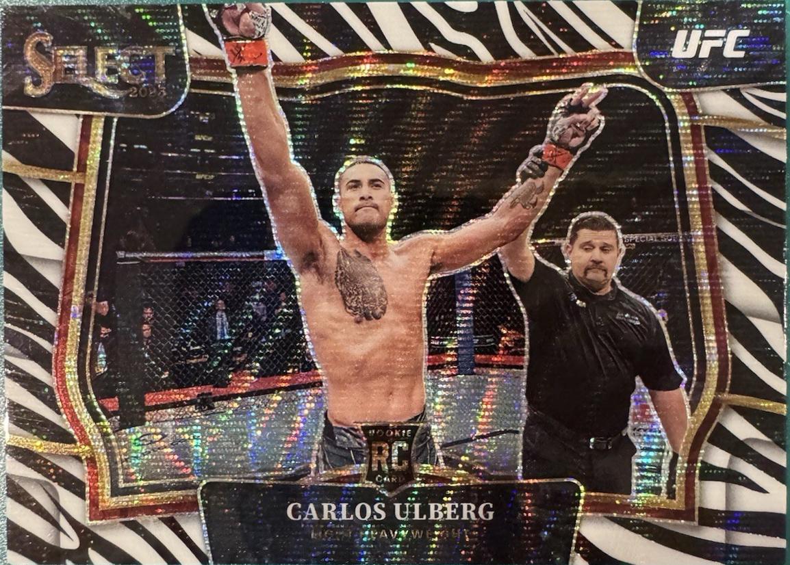 Carlos Ulberg 2023 Panini Select UFC Octagonside #216 Zebra