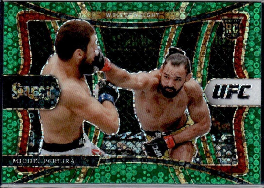 Michel Pereira 2021 Panini Select UFC Premier Level #187 Green Disco