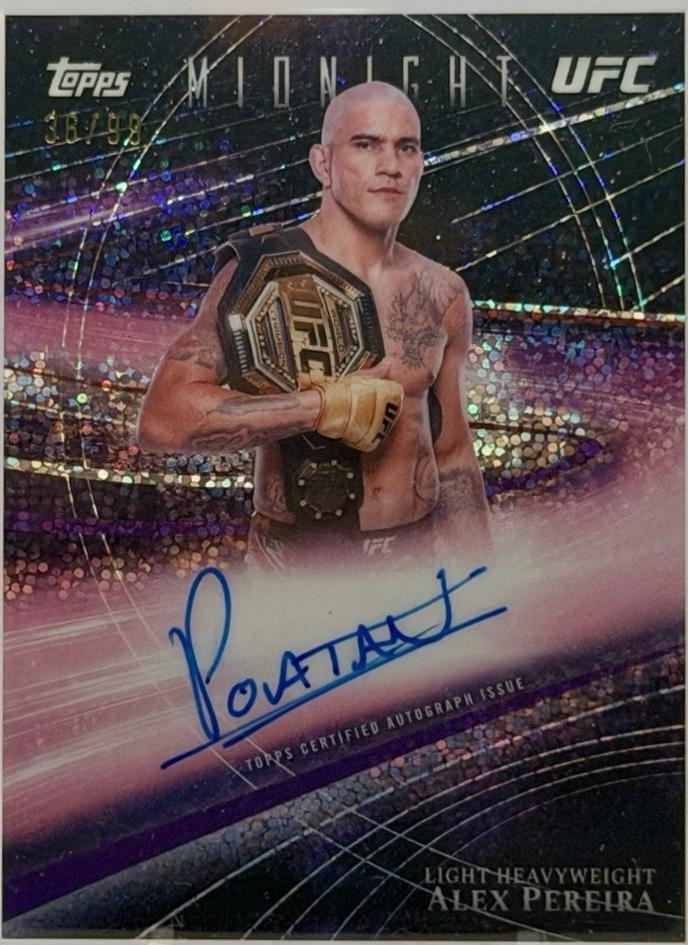 Alex Pereira 2026 Topps Midnight UFC Horizon Signatures #HZS-AP Twilight