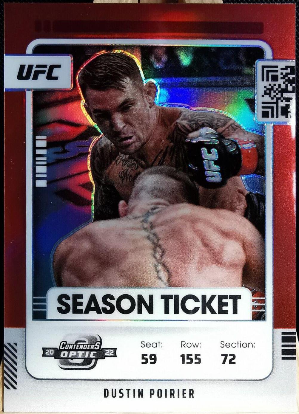Dustin Poirier 2022 Panini Chronicles UFC Base Contenders Optic Season Ticket #353 Red